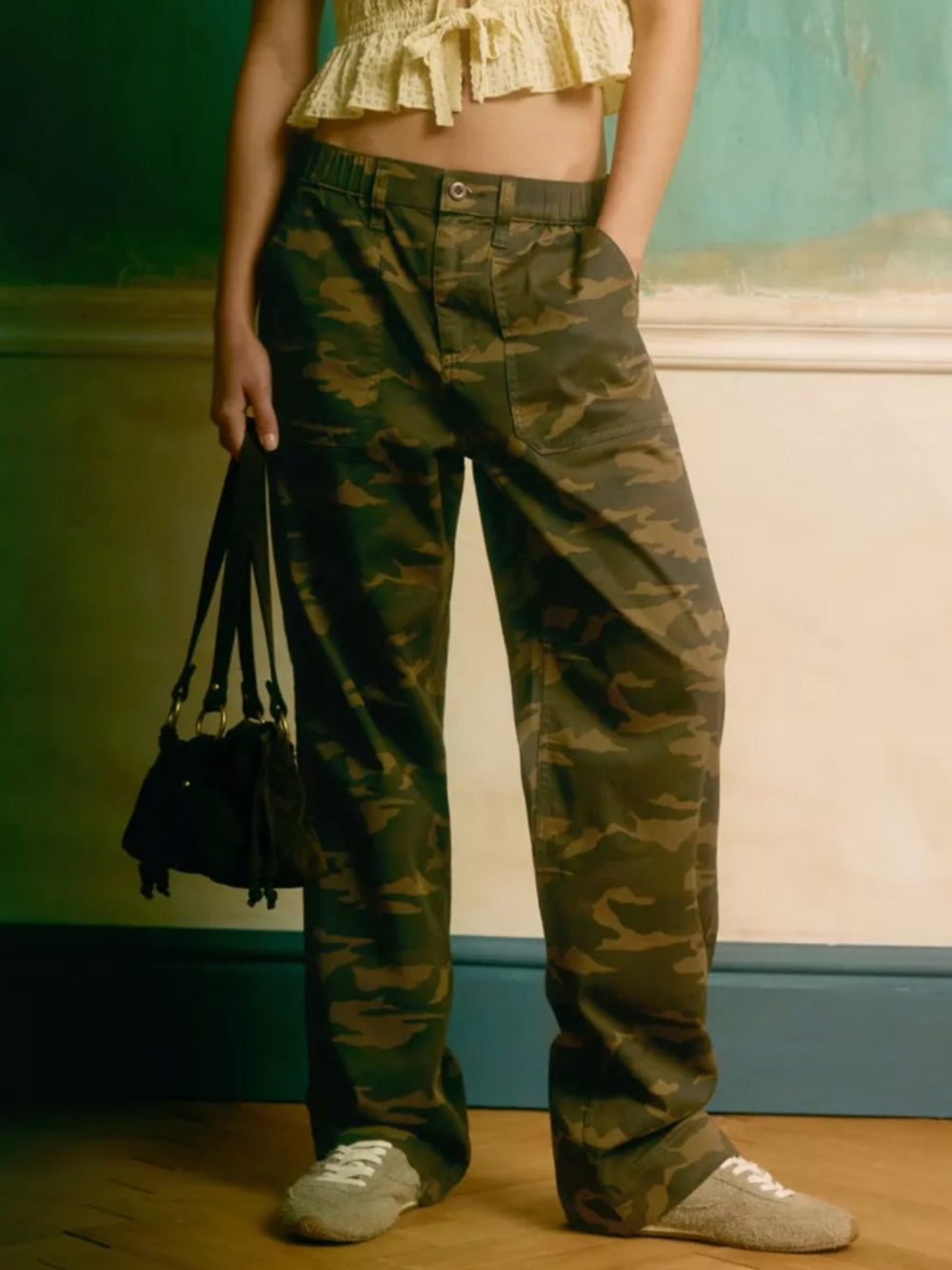 American Eagle Outfitters Low-Rise Camo Pants